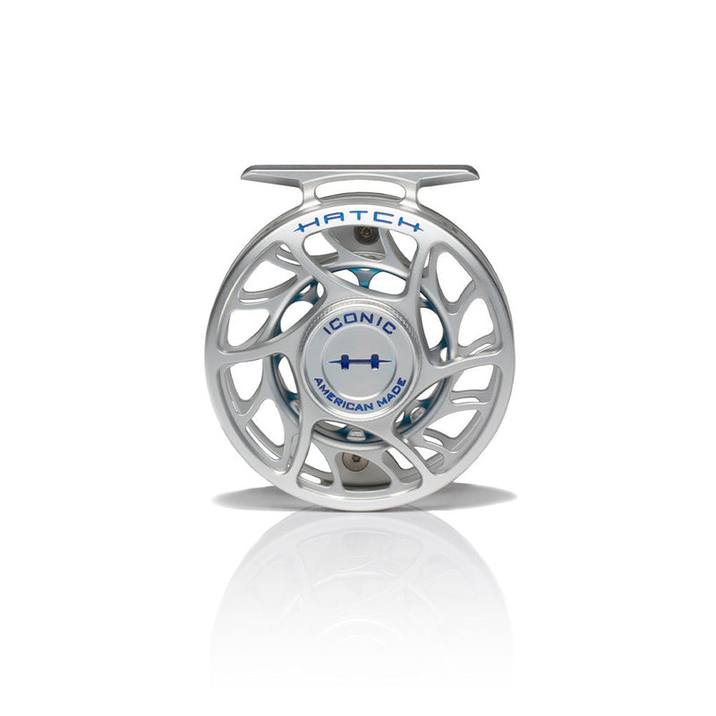 1970 fly reel Hatch Iconic 3 Plus Fly Reel Black / Silver / Large Arbor