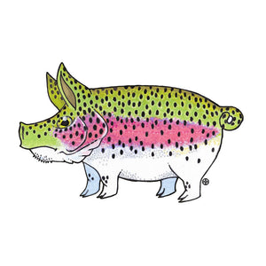 Pig Rainbow Decal - East Rosebud Fly & Tackle