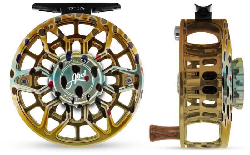 Abel - Super 5/6 QC Fly Reel - Brown Trout Graphic - Freestone