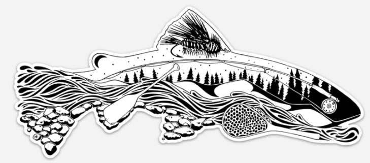 Remedy - Elements of Fly Fishing Decal - Nate Karnes Art – East