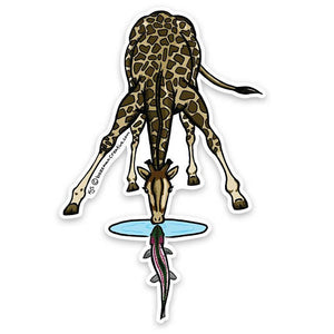 Trout Curious Giraffe Sticker - East Rosebud Fly & Tackle