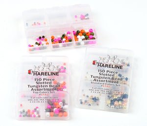 Slotted Tungsten Bead 150 piece Assortment