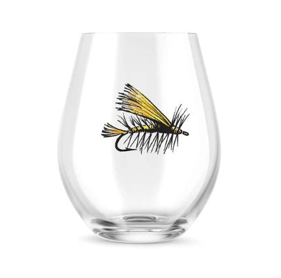 Stimi Stemless Wine Glass, Metallic Print