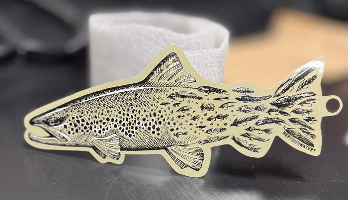 Rep Your Water Brown Snacks Sticker