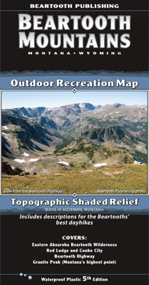 Beartooth Range Backpacking Trail Map Beartooth Publishing Beartooth Mountain Range Map – East Rosebud Fly ...