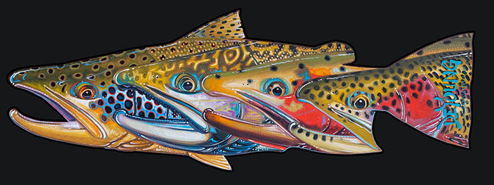 Fab Four Trout Decal