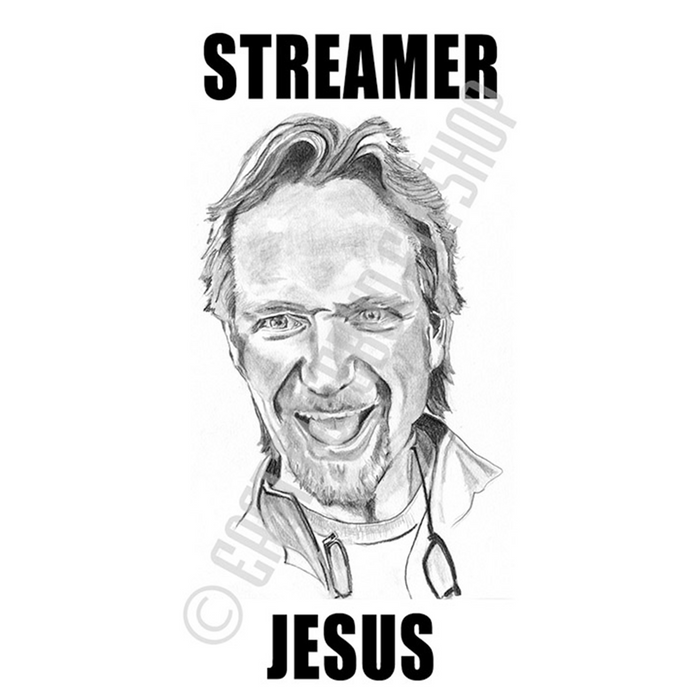 Streamer Jesus Sticker