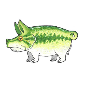 Pig Largemouth Decal - East Rosebud Fly & Tackle