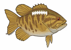 Smallie Football Decal - East Rosebud Fly & Tackle