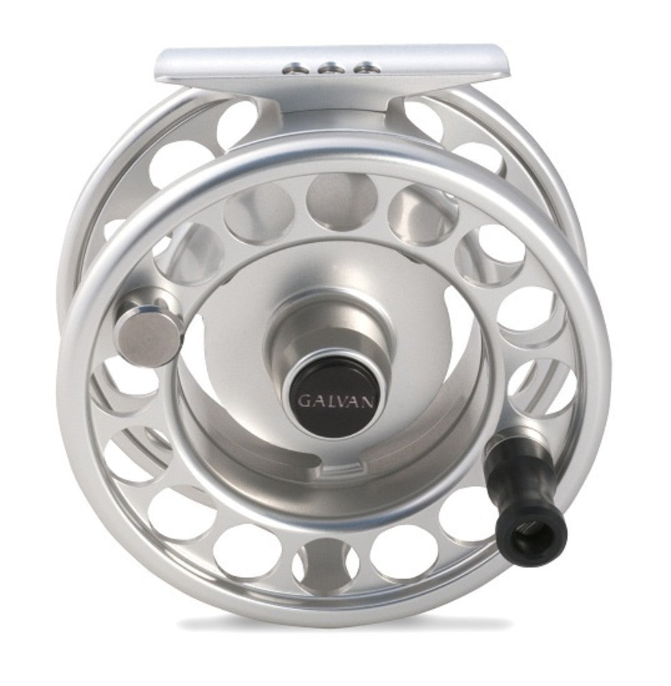 clear fly reel Hatch Iconic 9 Plus Mid Arbor / Blue Ball Tension System Galvan Rush Light Fly Reel