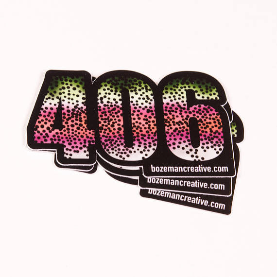 406 Trout Print Sticker