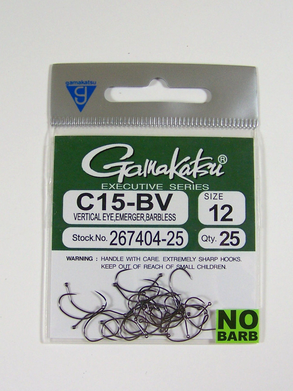 Gamakatsu C15-BV Barbless Vertical Eye Emerger Hook 18