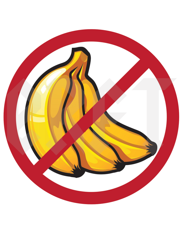 No Bananas Sticker