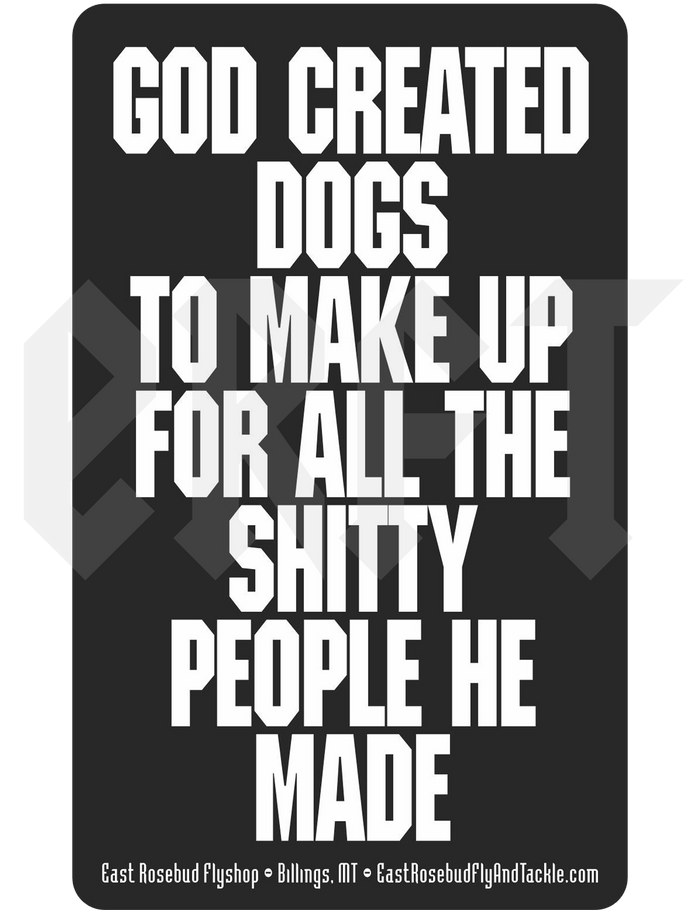 God Created Dogs Sticker